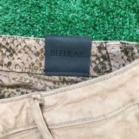 BleuLab 2 in 1 Jeans Double Sided Khaki / Snake Print Skinny Jeans Size 26 - Picture 4 of 8